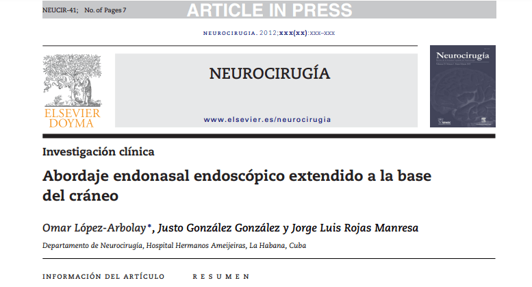 Abordaje Endonasal Endoscópico Extendido A La Basedel&nbsp;Cráneo