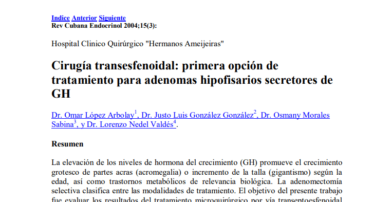 Adenomas Secretores de&nbsp;GH