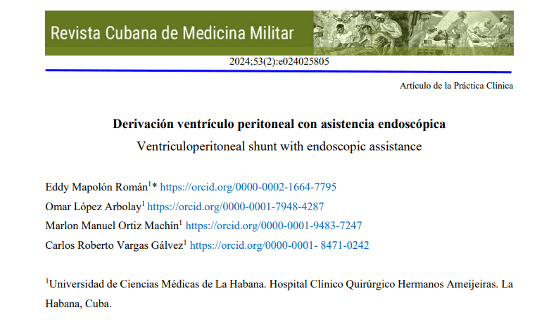 Derivación Ventrículo Peritoneal Con Asistencia Endoscópica