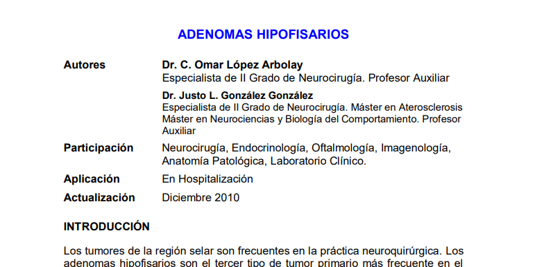 Adenomas Hipofisarios