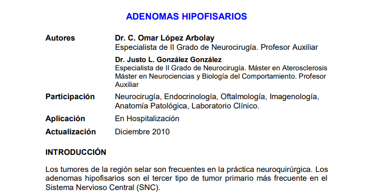 Adenomas Hipofisarios